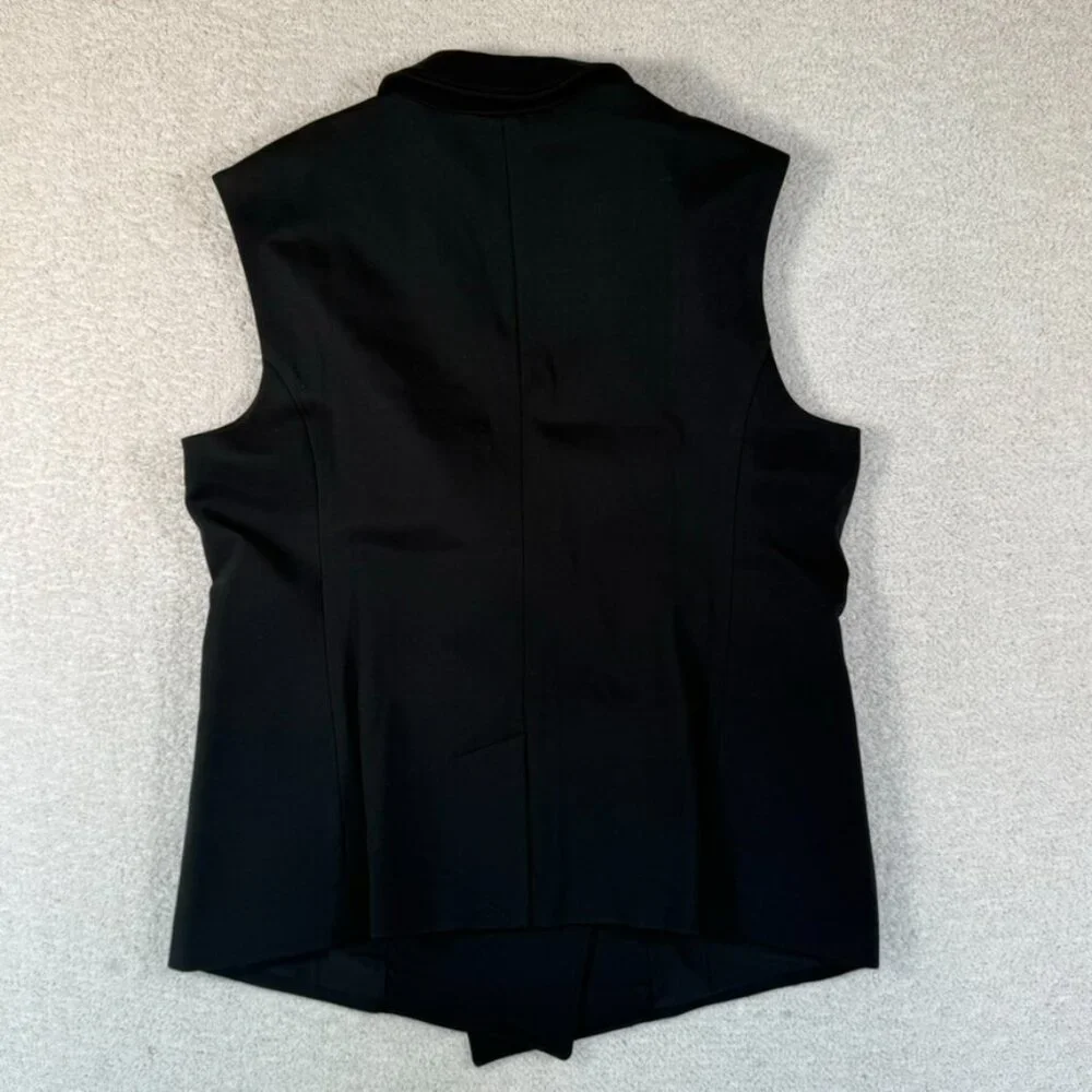 Spanx Womens Perfect Asymmetric Tailored Vest Ponte Knit Black Size 1X Work NWT - Picture 2 of 12
